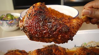 How to make the best melt in your mouth tasty Oven Baked Chicken  quick roasted chicken recipes [upl. by Chiaki]