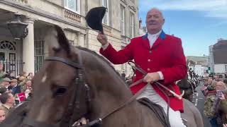 Watch as Boxing Day hunt parade returns to East Sussex town police on site amid protests [upl. by Ajram]