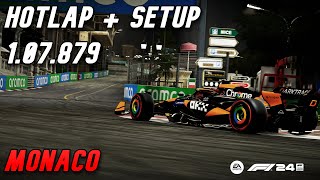 F1 24 Monaco Hotlap  Setup 107879 [upl. by Ailisec6]