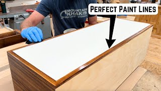 Perfect Paint Lines  Cabinets Painted inside Natural Finish Out [upl. by Santoro743]