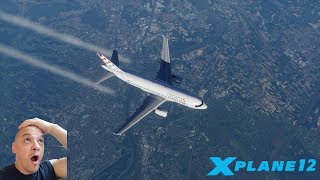 Croatia Airlines A319 cockpit view on flight to Istanbul  gateaway to Asia  LDZALTFM XPlane 12 [upl. by Suter]