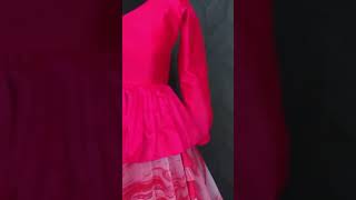 Organza lehengalehengalahenga organza stitched skirt croptop shorts western reels trending [upl. by Barden741]