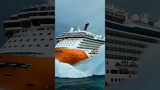 Tidal Wave Hits Cruise Ship – Close Call at Sea scaryocean ship cruiseliner [upl. by Bautista135]