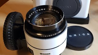 Sony ZVE1 4K Video  Konica Hexanon 57mm f14 1st Gen [upl. by Joung]