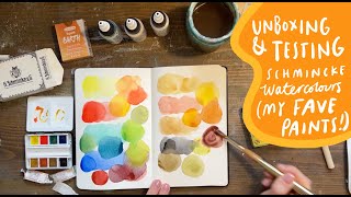 Art Material Testing Schmincke Watercolours Travel Tin [upl. by Youlton]