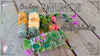 Cómo hacer SAHUMOS ataditos de hierbas sahumos limpieza purificar romero aroma [upl. by Jesse701]