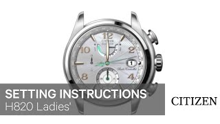 Citizen Watch Setting Instruction — H820 Ladies [upl. by Supen151]