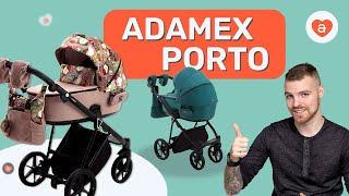 Adamex Porto детская коляска 2 в 1 Видео обзор коляски Адамекс Порто новинка 2021 [upl. by Ivar]