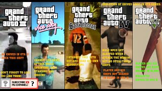 Evolution of Knives Logic in Grand Theft Auto Games from III → to V [upl. by Birgitta]