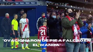 OVACION DE PIE A FALCAO GARCIA EN EL WANDA METROPOLITANO  ATLETICO DE MADRID VS RAYO VALLECANO [upl. by Lerrehs]