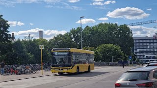 Bus Berlin  Mitfahrt im 142 von S Ostbahnhof bis U Rosenthaler Platz im Ebusco EE 22 2016 [upl. by Hakeber289]