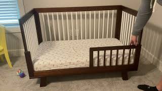 Babyletto Hudson 3 in 1 Convertible Crib with Toddler Bed Conversion Kit Review [upl. by Noxas]