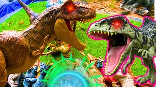 Review Jurassic World Dinos Indominus rex Indoraptor Megaraptor TREX Giganotosaurusamp Others [upl. by Yerbua]