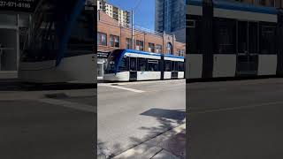 ION Light Rail Transit  Ion Tram  Kitchener to Waterloo  Kitchener Downtown  Ontario Canada [upl. by Sedberry]