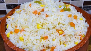 Como hacer arroz blanco perfecto fácil y rápido [upl. by Adnilav]