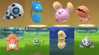 EGGS amp CATCH POKÉMON GO GEN 3ARON TRAPINCH CACNEA  CAMERUPT amp LUNATONE [upl. by Faden]