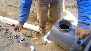 Installing the Koi Ponds Bottom Drain  Part 18 [upl. by Toor]