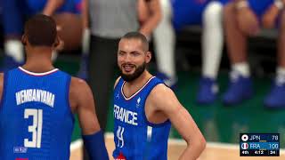 NBA 2K24 Full Gameplay FRANCE vs JAPAN  NBA 2K24 Paris Olympics Mode PS4 Simulation [upl. by Ocnarf719]