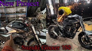 SUZUKI GIXXER SF150 Full Conversion amp Modification  Project Gixxer [upl. by Bartholomew]