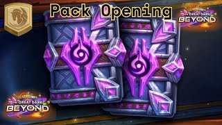 Pack Opening The Great Dark Beyond Hearthstone [upl. by Mancino968]