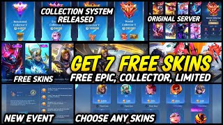 HOW TO GET 7 FREE EPIC SKINS amp NATALIA COLLECTOR SKIN  ALL NEW FREE SKIN EVENTS  MLBB [upl. by Alyek]