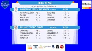 BARRIER REEF MEDICAL 2ND GRADE BRCC v Mulgrave Century Cranes [upl. by Ttenaj247]