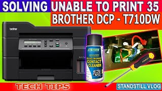 UNABLE TO PRINT 35  FOR BROTHER DCP PRINTER SERIES ERROR [upl. by Domeniga]