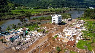 BAIRROS INTEIROS ABANDONADOS 4 MESES APÓS A MAIOR ENCHENTE DO RIO GRANDE DO SUL [upl. by Asel]