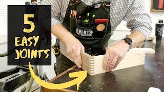 5 Woodworking Joints For Beginners [upl. by Luamaj]