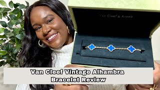 Van Cleef And Arpels Bracelet Vintage Alhambra Bracelet Review in Color AgateBlue Luxury Jewelry [upl. by Yleen]