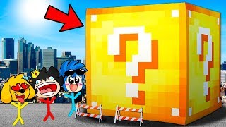 ABRIMOS un LUCKY BLOCK GIGANTE en la VIDA REAL 😱 ¿Qué SECRETOS esconderá [upl. by Relyc]