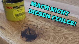 DIY Eiche Massivholz Tisch  Mach nicht diesen Fehler mit der Holzpaste [upl. by Lokkin]