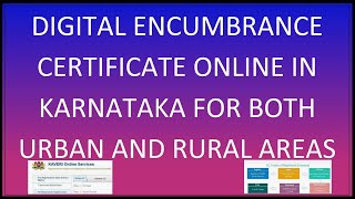 Get  Download Digitally Signed Encumbrance Certificate Online Any property Bangalore Karnataka 2022 [upl. by Neemsay195]