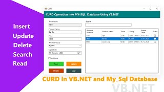 VBNET SQL XAMPP  insert update delete search CRUD in Visual Basic Net [upl. by Yentrac]