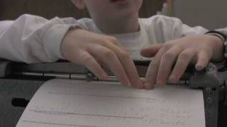 Learning Braille at Jenkins Elementary [upl. by Lasyrc]