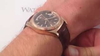 Rose Gold Rolex Oyster Perpetual DayDate quotPresidentquot 118135 Luxury Watch Review [upl. by Ahseirej]