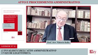 Atto e Procedimento ammvo  Lezione 11  Linvalidità dellatto amministrativo [upl. by Eiryk854]