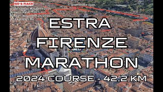 Estra Firenze Marathon 2024 fly over the marathon course [upl. by Corkhill313]