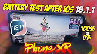 🔥iPhone XR BGMI Battery Drain Test after iOS 1811  100 to 0  Lag [upl. by Nairot]