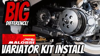 HOW TO INSTALL MALOSSI VARIATOR  vespa  sprint150  any modern vespa [upl. by Lachish479]