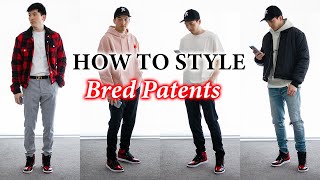 How to style  Air Jordan 1 Bred Patent 10 Outfit Ideas [upl. by Alexis921]