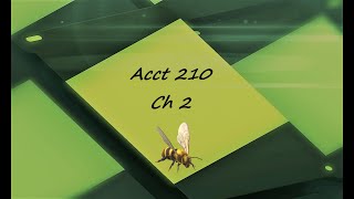 ACCT 210  Ch 21  Debits Credits part 1 [upl. by Laverna]