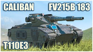 FV215b 183 T110E3 amp Caliban • WoT Blitz Gameplay [upl. by Eanom]