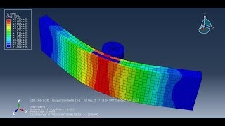 Abaqus Contact Model Tutorial  Three Point Bend [upl. by Leiram]