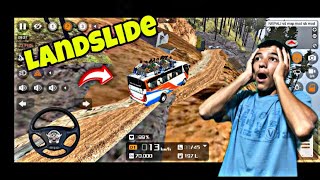 Dangerous LandSlide Offroad Route Map Mod For Bus Simulator Indonsia  Nepali Bus Mod for Bussid [upl. by Ruiz12]