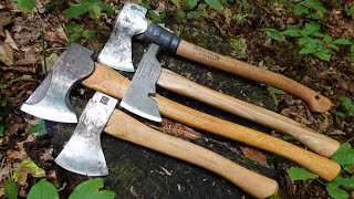 Premium Axe Showdown Gransfors Bruk vs Council Tool vs Hardcore Hammers Hardcore Hatchets [upl. by Teahan]