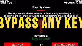 BEST KEY BYPASSER FOR ARCEUS X AND CODEX BYPASS ANY KEY FAST 2024 [upl. by Jangro]