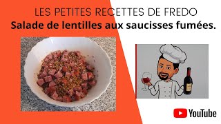 Salade de lentilles aux saucisses fumées [upl. by Trinatte]