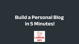 Laravel Filament  Build a Personal Blog in 5 Minutes with Laravel Filament [upl. by Lahtnero]