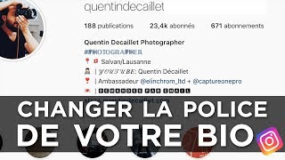 Comment UTILISER des POLICES différentes dans sa BIO INSTAGRAM [upl. by Oisinoid473]